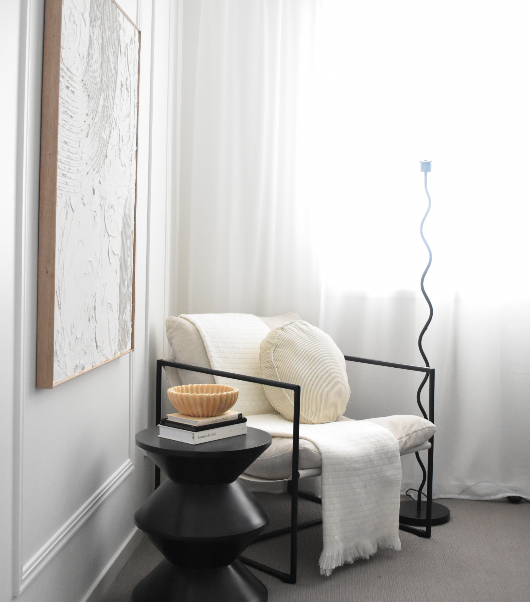 Elegant interior styled for real estate presentation – Brisbane and Gold Coast property styling by Izko Styling.